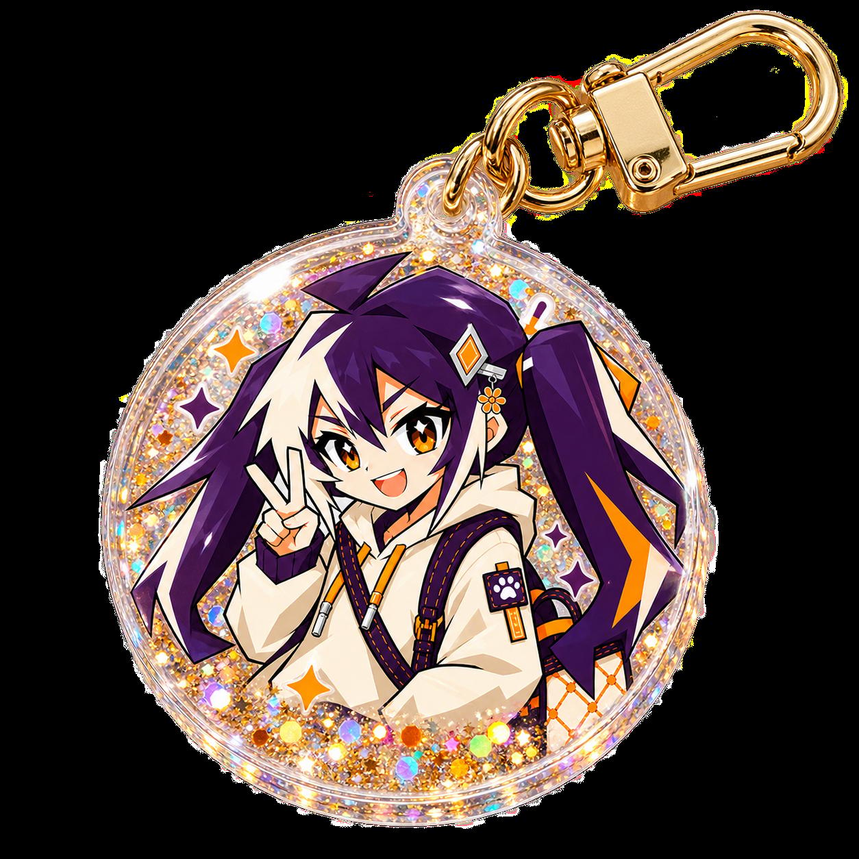 Glintmade glitter acrylic keychain product example