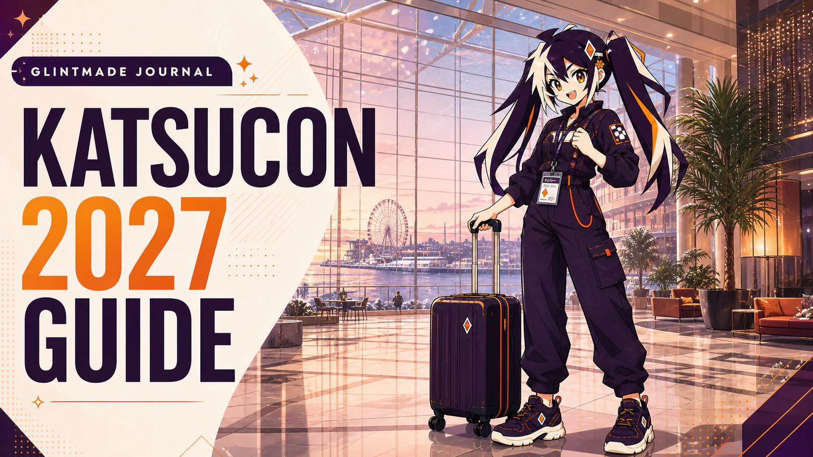 Glint arriving at a winter convention venue for the Katsucon 2027 planning guide