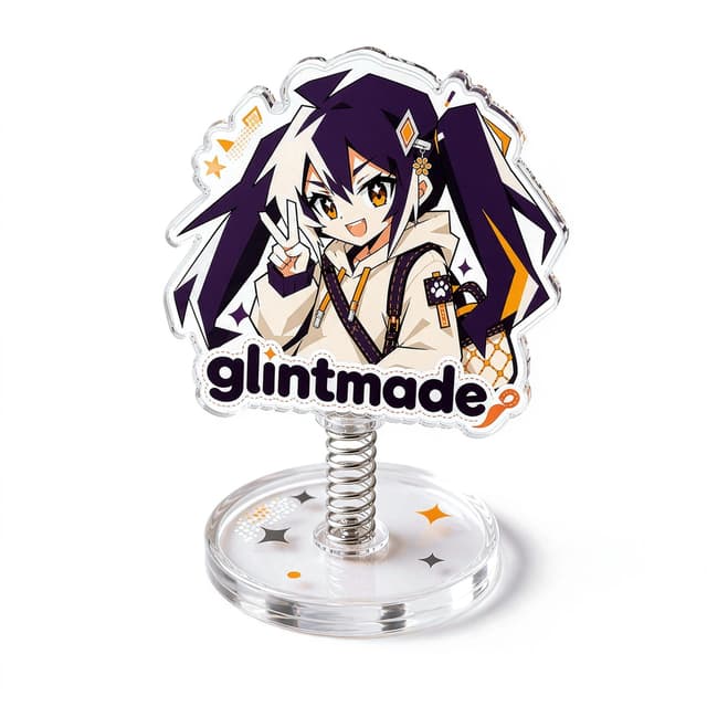 Custom Spring Acrylic Standee product photo on a white background