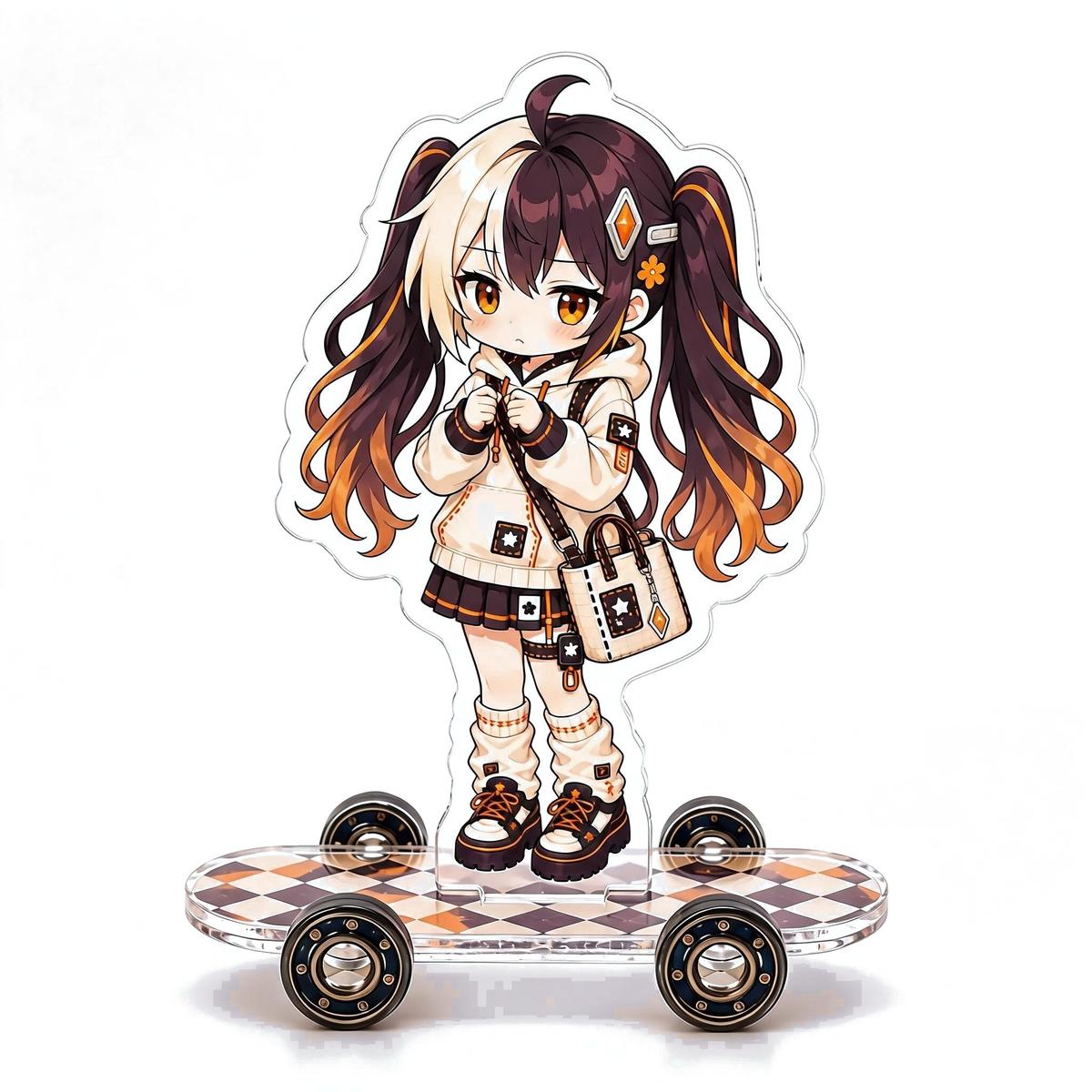 Custom Acrylic Skateboard Standee product photo — custom printed acrylic standee by Glintmade