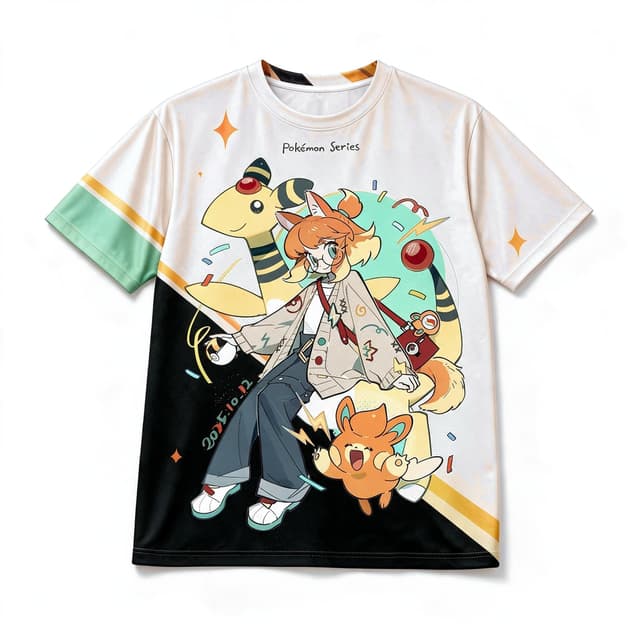 Custom All-Over Print Quick-Dry T-Shirt product photo on a white background