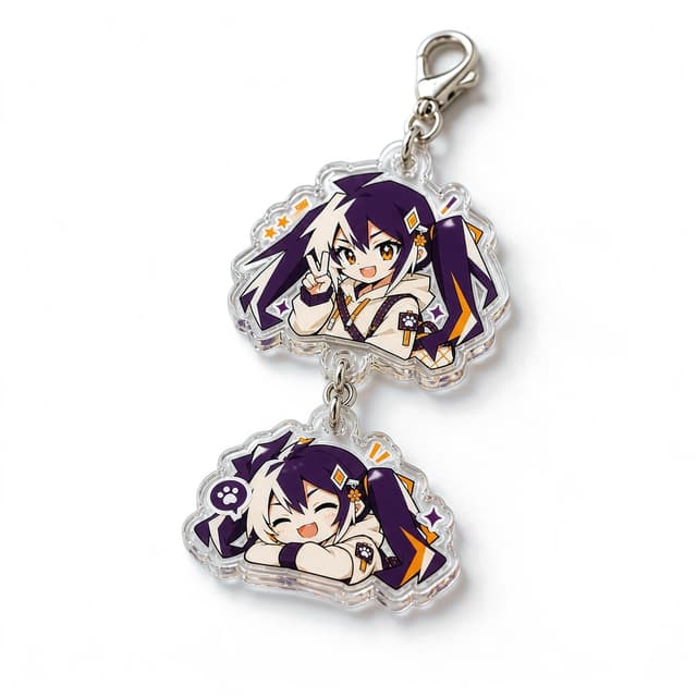 Custom Series Connection Clear Acrylic Charms product photo on a white background