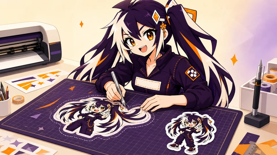 Glint preparing full-bleed and bordered sticker artwork